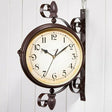 Double Sided Vintage Outdoor Garden Wall Clock