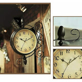 Double Sided Vintage Outdoor Garden Wall Clock