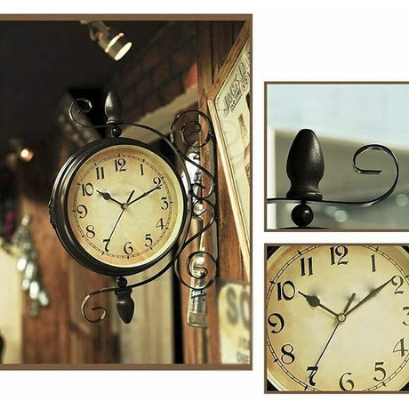 Double Sided Vintage Outdoor Garden Wall Clock