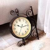 Double Sided Vintage Outdoor Garden Wall Clock