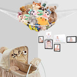 Corner mesh hammock filled with soft toys