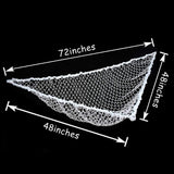 Included anchors and metal hooks for the storage net