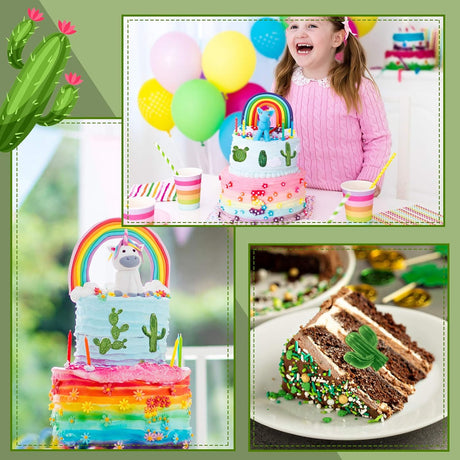 Three piece cactus silicone fondant mould set