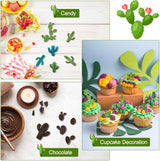Three piece cactus silicone fondant mould set