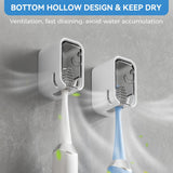 Ventilation holes in the base of the wall mounted toothbrush holder