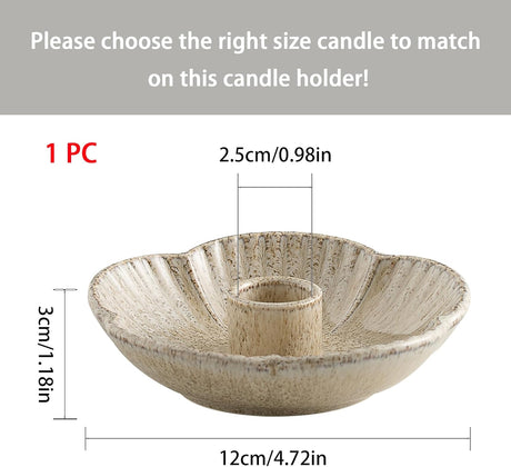 Camel glazed ceramic taper candle holder