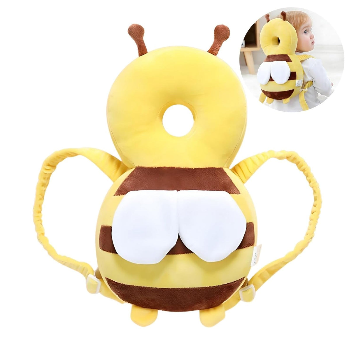 Yellow toddler head protector cushion