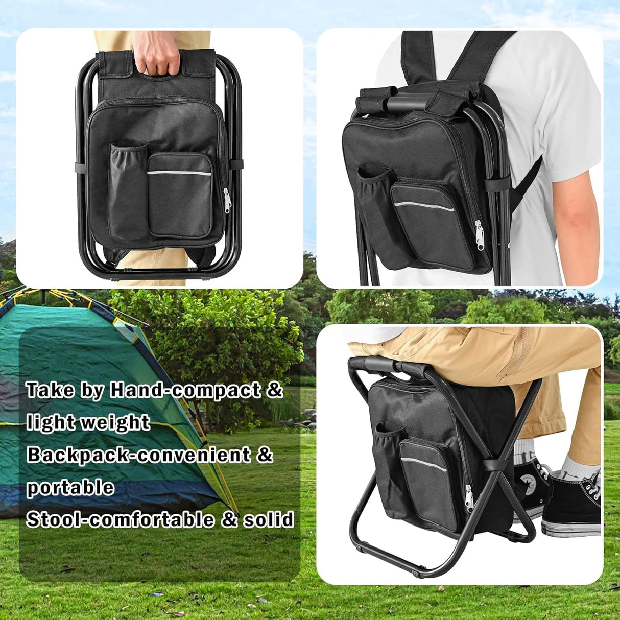 Kata Tjuta Compact Folding Camp Chair, Grey