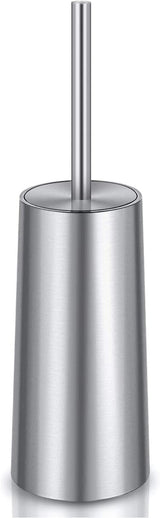 Freestanding toilet brush and holder set in matte 304 stainless steel
