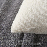Hamilton Boucle Throw Cushions, White, 18" 2pcs