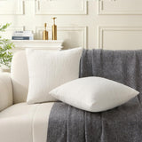 Hamilton Boucle Throw Cushions, White, 18" 2pcs