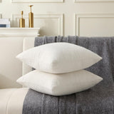 Hamilton Boucle Throw Cushions, White, 18" 2pcs