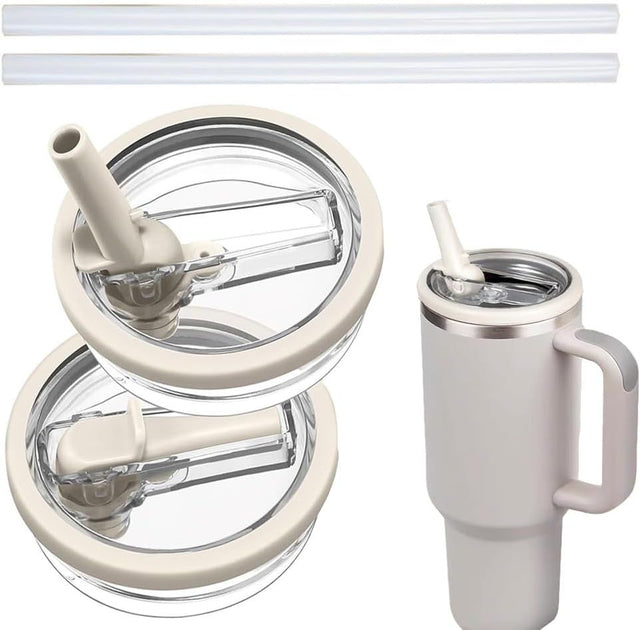 Flip straw replacement lids for 40oz tumbler, 2 pack