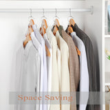 Wooden coat hangers 30 pack with swivel hook and pants bar