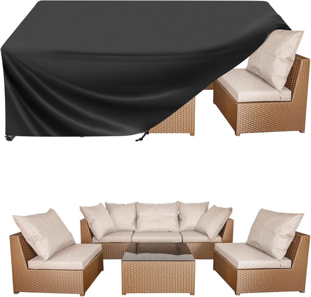 Rectangular Table Cover Oxford 420D, Black 274 x 208 x 71cm