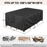 Rectangular Table Cover Oxford 420D, Black 274 x 208 x 71cm