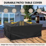 Rectangular Table Cover Oxford 420D, Black 274 x 208 x 71cm