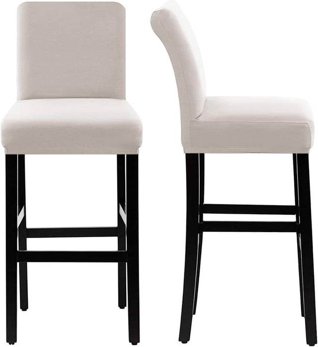 Gunnamatta ivory waterproof bar stool cover in a modern Australian kitchen view 7