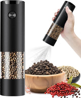 Scopello electric salt or pepper grinder in black with LED light