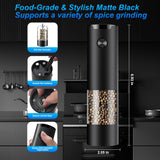 Scopello Salt or Pepper Grinder, Electric, LED Light, Black