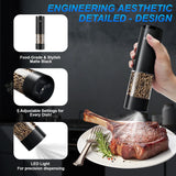 Scopello Salt or Pepper Grinder, Electric, LED Light, Black