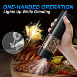 Scopello Salt or Pepper Grinder, Electric, LED Light, Black