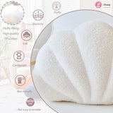 Wentworth Falls Seashell Cushion, Plush, Ivory, 13 Inch