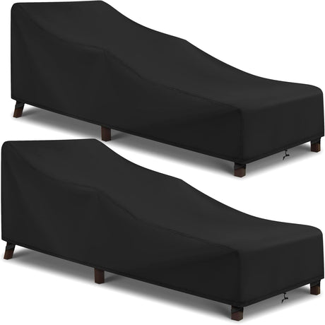 Daydream black waterproof outdoor lounge cover in an outdoor setting