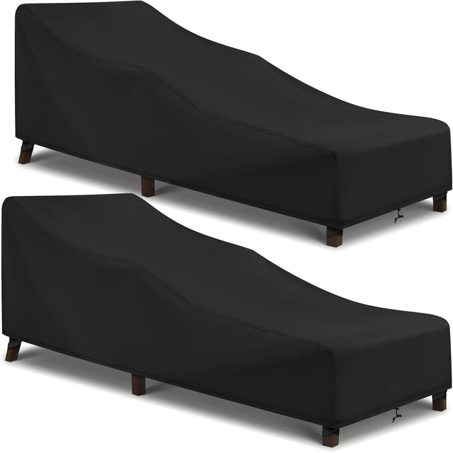 Daydream black waterproof outdoor lounge cover in an outdoor setting