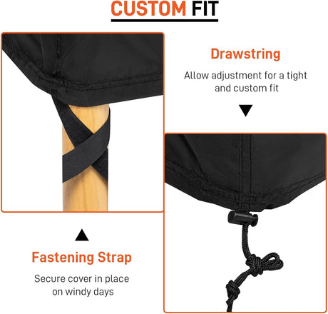 Daydream 2pcs Outdoor Lounge Cover, Black Waterproof
