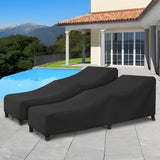 Daydream 2pcs Outdoor Lounge Cover, Black Waterproof