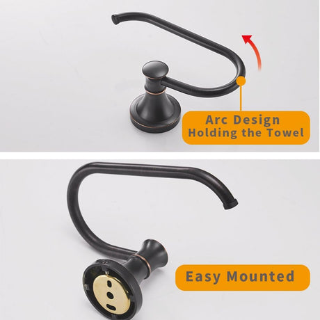 Mounting hardware supplied with the bronze toilet roll holder