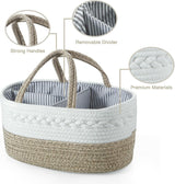 Middleton Baby Diaper Caddy Organiser, Cotton Rope, Brown