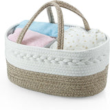 Middleton Baby Diaper Caddy Organiser, Cotton Rope, Brown