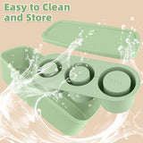 Malcesine Ice Cube Tray, Cylinder, Silicone, 3pcs, Green, 40 oz