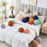 Blackheath Knot Cushion, Lambswool, Ivory White, 11 Inch