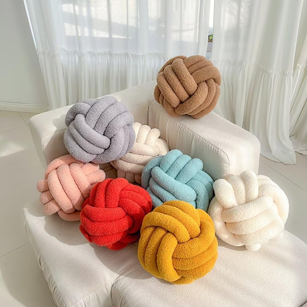 Blackheath Knot Cushion, Lambswool, Ivory White, 11 Inch