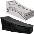 Magnetic waterproof sun lounger cover in an outdoor setting