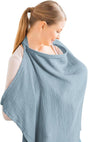 Cotton muslin breastfeeding nursing cover with rigid hoop neckline