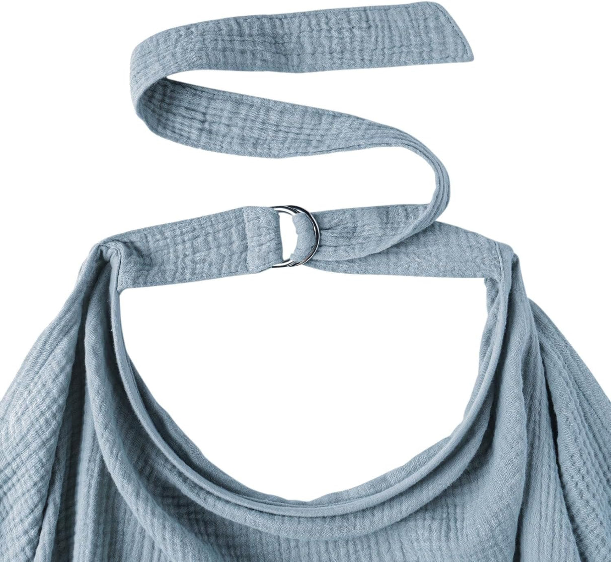 Cotton muslin breastfeeding nursing cover with rigid hoop neckline