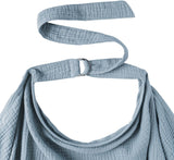Cotton muslin breastfeeding nursing cover with rigid hoop neckline