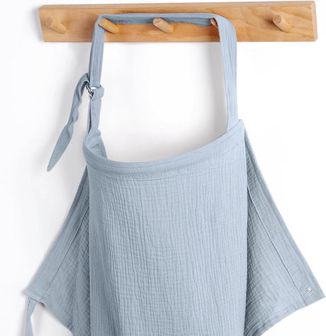 Cotton muslin breastfeeding nursing cover with rigid hoop neckline