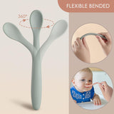 6 Piece Silicone Baby Feeding Spoons Soft Tip First Stage Set