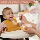 6 Piece Silicone Baby Feeding Spoons Soft Tip First Stage Set