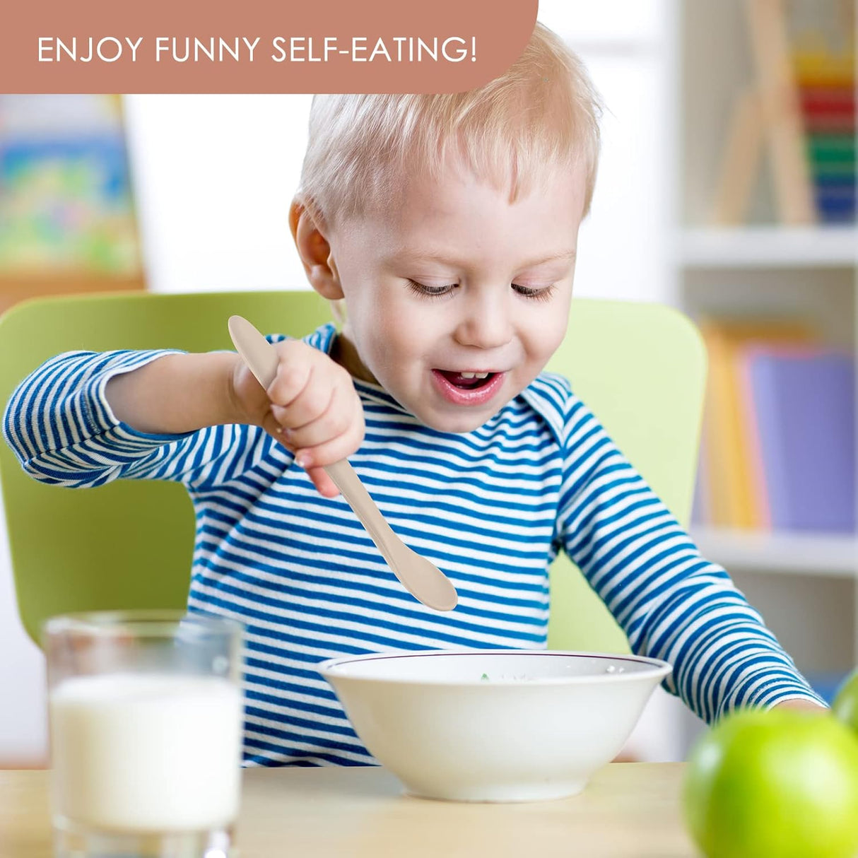 6 Piece Silicone Baby Feeding Spoons Soft Tip First Stage Set