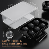 Tournus Ice Ball Mould Set with Storage Bin and Tongs