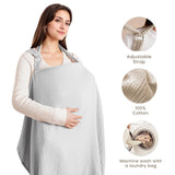 Beige breathable cotton nursing cover