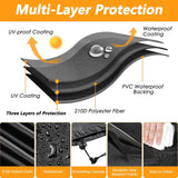 Folding Sun Lounger Cover Oxford 210D, Black 110cm 2pcs