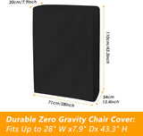 Folding Sun Lounger Cover Oxford 210D, Black 110cm 2pcs