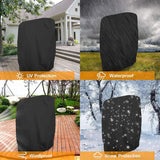 Folding Sun Lounger Cover Oxford 210D, Black 110cm 2pcs